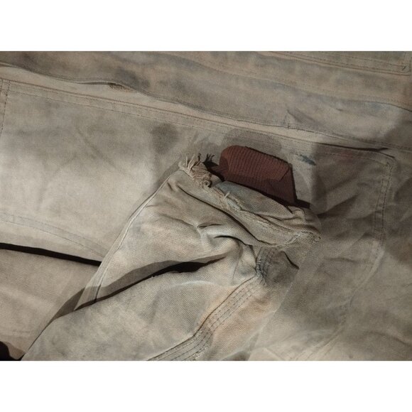 Carhartt C03 Arctic Traditional Coat Mens XL Tan Distressed Thrashed Work Jacket - Picture 6 of 9